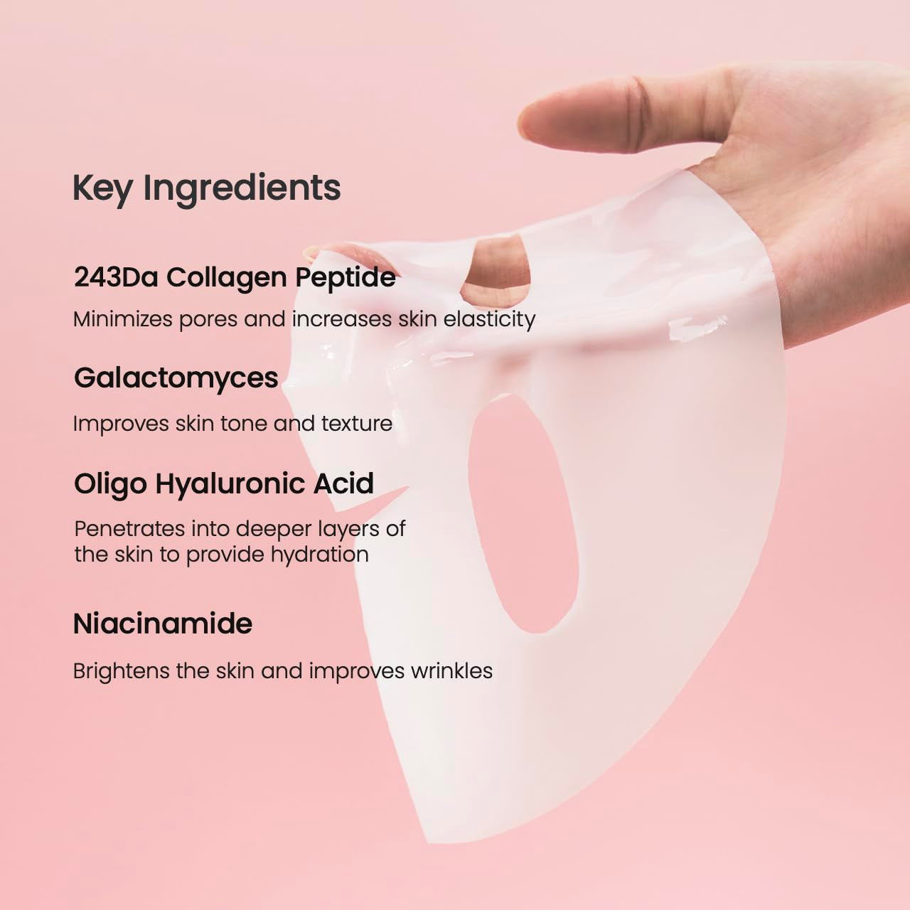 BIODANCE Bio-Collagen Real Deep Mask, Hydrating Overnight Hydrogel Mask, Pore Minimizing, Elasticity Improvement, 34g x4ea